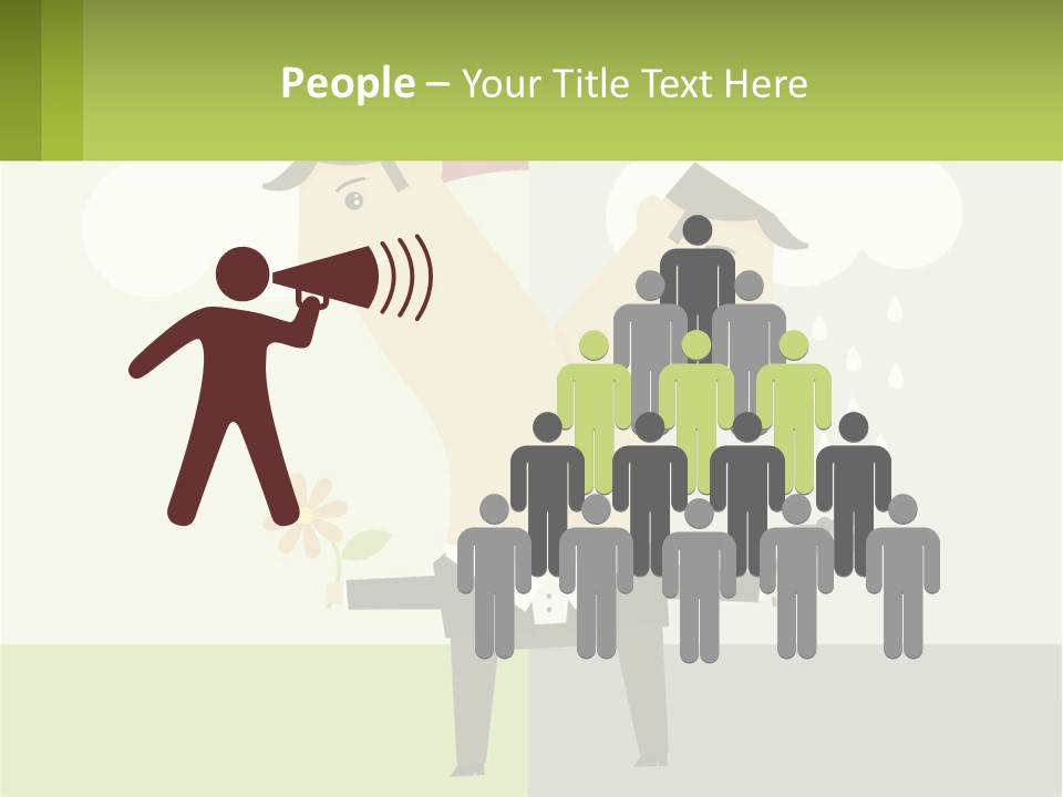 A Man In A Suit Holding A Flower In His Hand PowerPoint Template