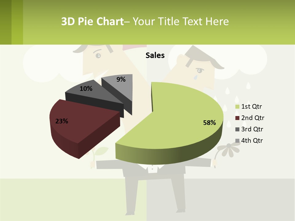 A Man In A Suit Holding A Flower In His Hand PowerPoint Template
