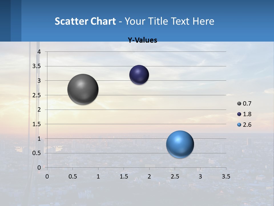 A View Of A City At Sunset From A High Rise PowerPoint Template