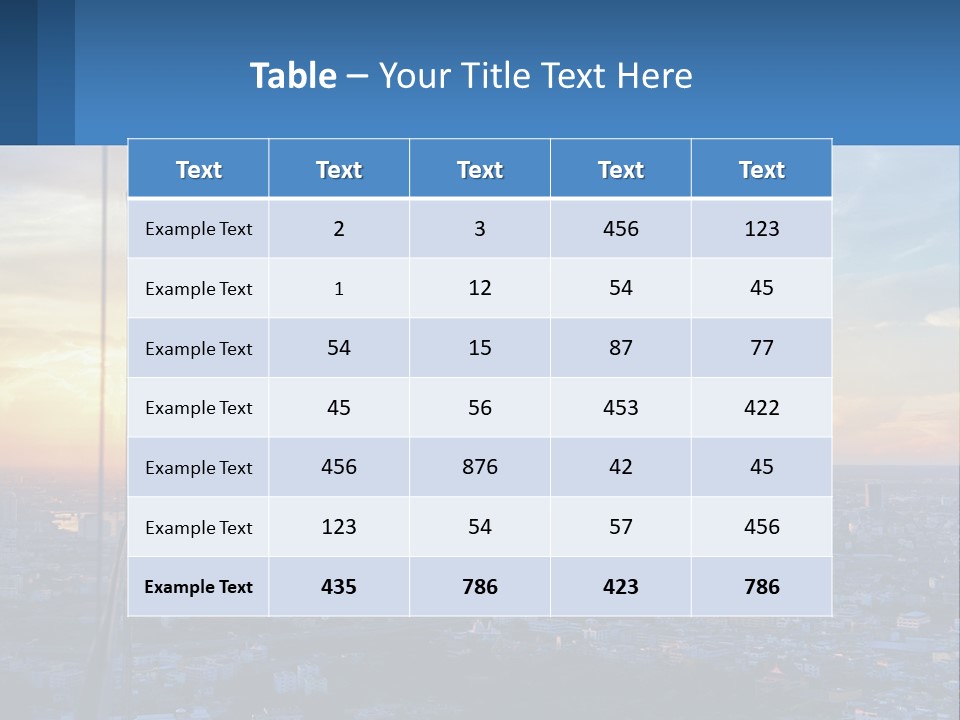A View Of A City At Sunset From A High Rise PowerPoint Template