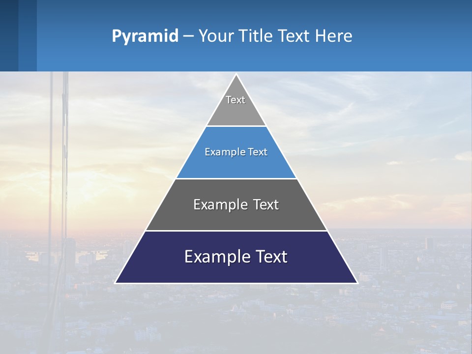 A View Of A City At Sunset From A High Rise PowerPoint Template