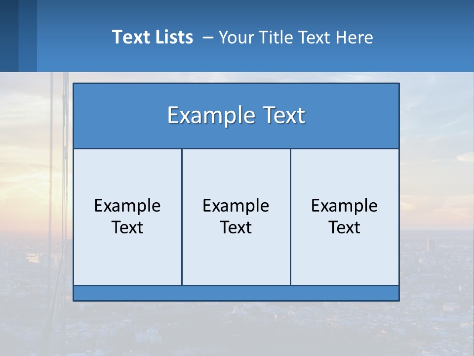 A View Of A City At Sunset From A High Rise PowerPoint Template