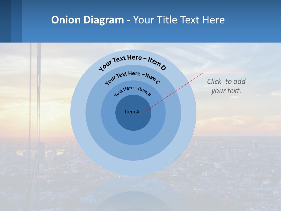 A View Of A City At Sunset From A High Rise PowerPoint Template