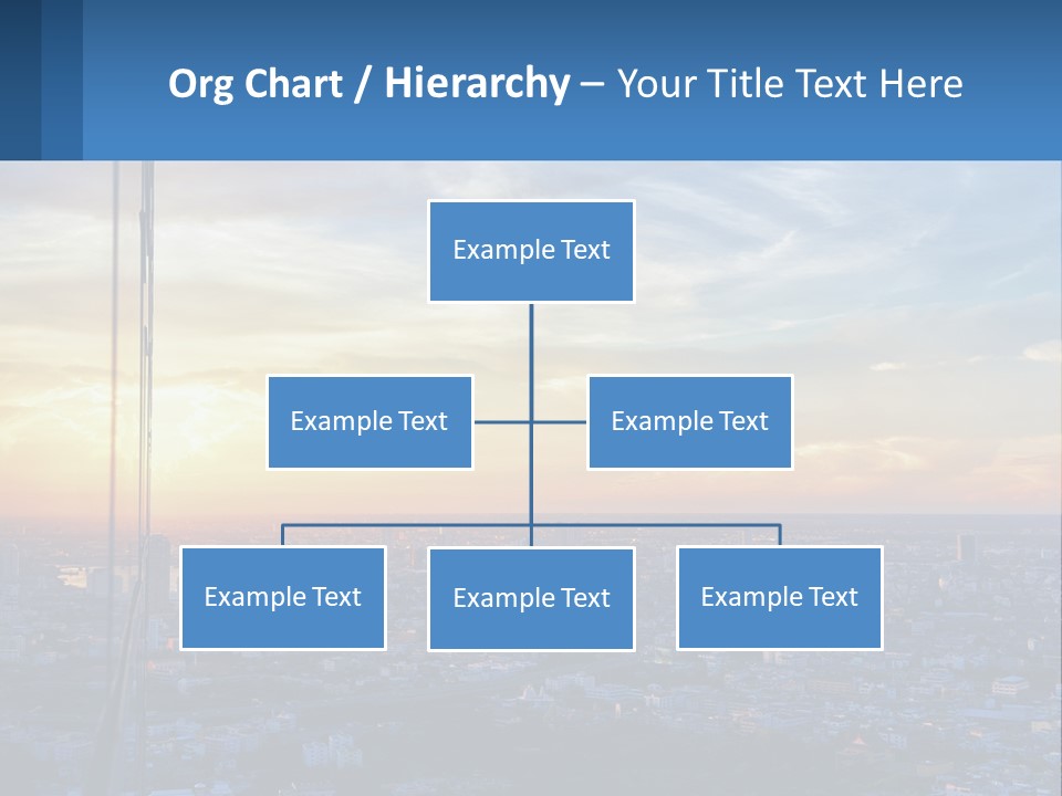 A View Of A City At Sunset From A High Rise PowerPoint Template