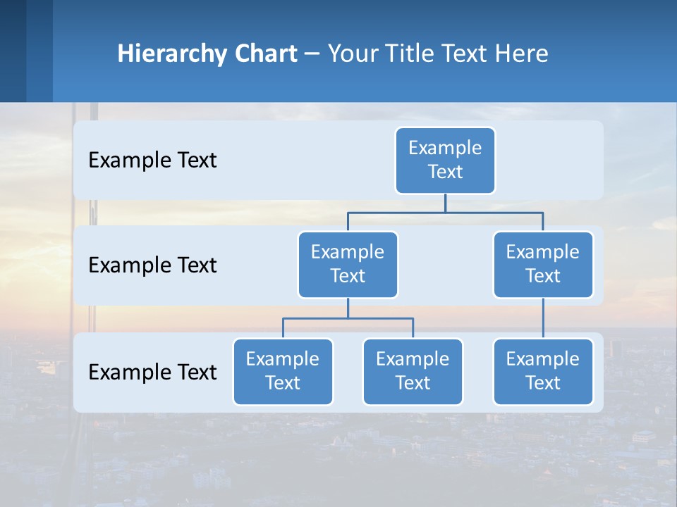 A View Of A City At Sunset From A High Rise PowerPoint Template