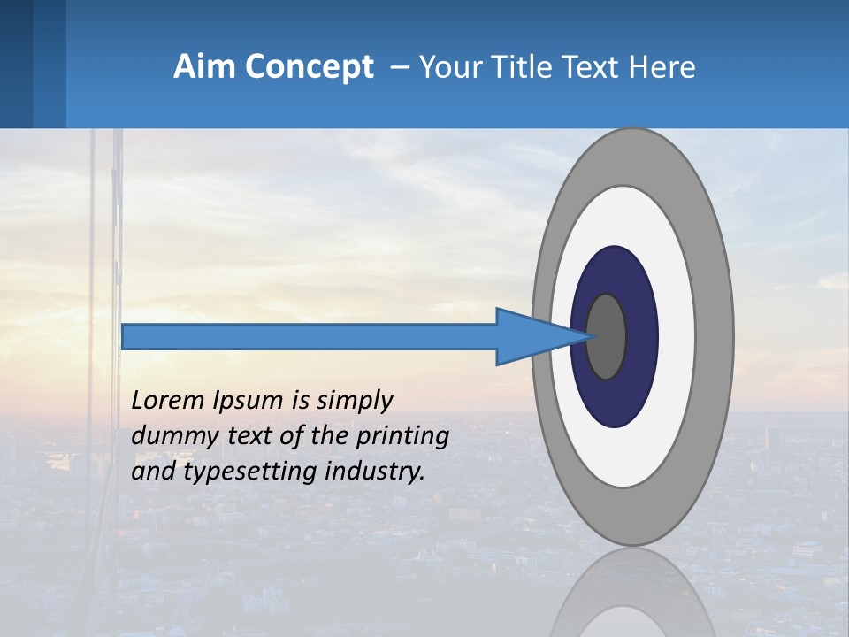 A View Of A City At Sunset From A High Rise PowerPoint Template