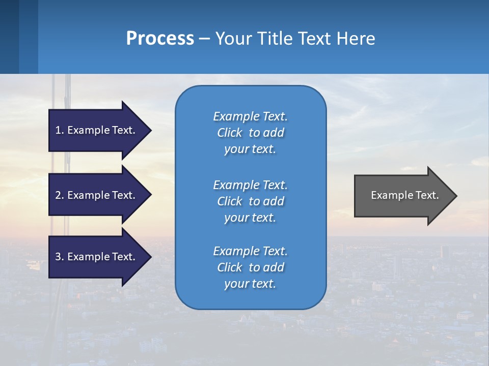 A View Of A City At Sunset From A High Rise PowerPoint Template