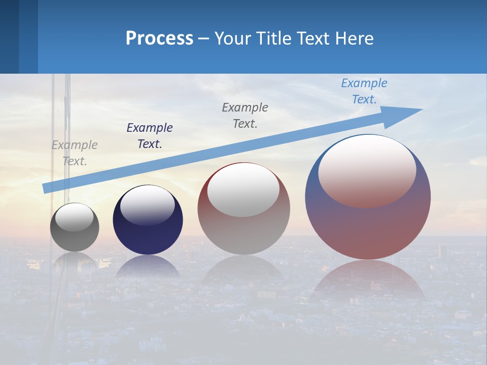 A View Of A City At Sunset From A High Rise PowerPoint Template