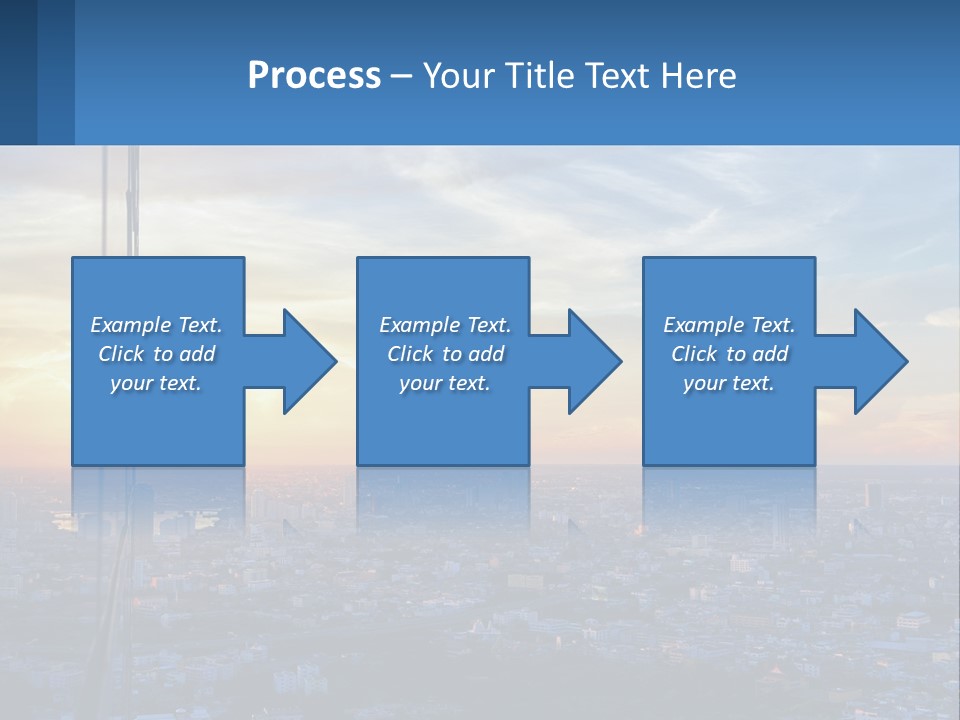 A View Of A City At Sunset From A High Rise PowerPoint Template