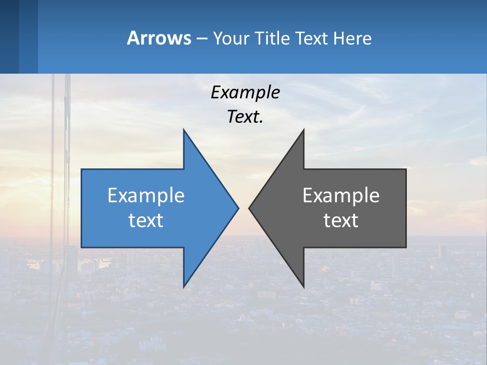 A View Of A City At Sunset From A High Rise PowerPoint Template