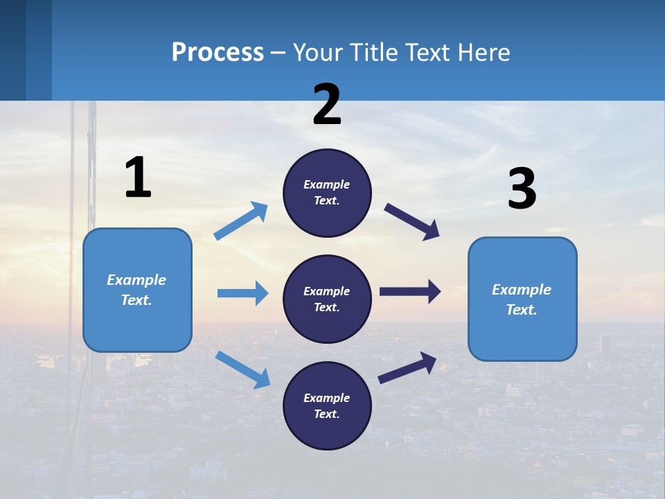 A View Of A City At Sunset From A High Rise PowerPoint Template
