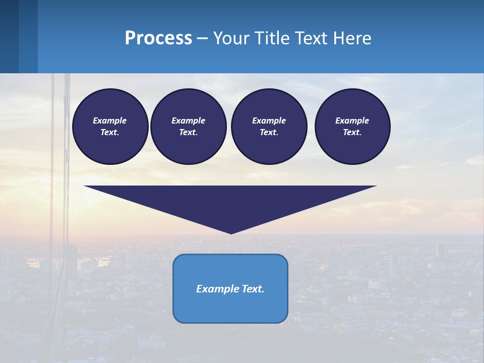 A View Of A City At Sunset From A High Rise PowerPoint Template