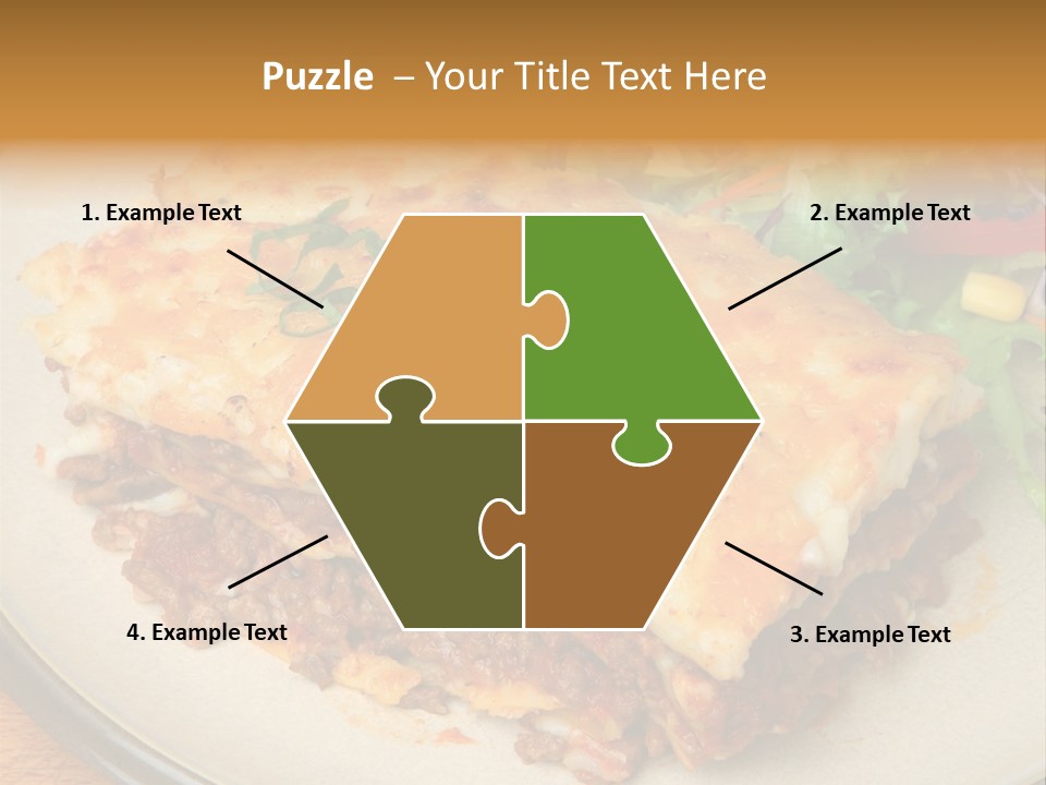 A Plate Of Lasagna With A Salad On The Side PowerPoint Template