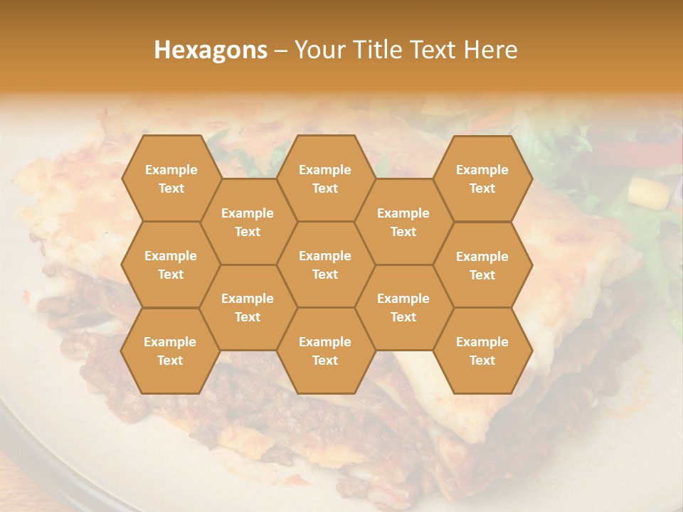 A Plate Of Lasagna With A Salad On The Side PowerPoint Template