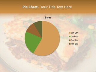 A Plate Of Lasagna With A Salad On The Side PowerPoint Template