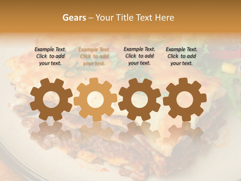 A Plate Of Lasagna With A Salad On The Side PowerPoint Template