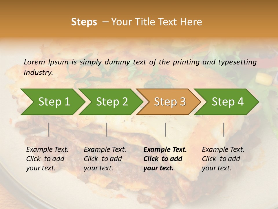 A Plate Of Lasagna With A Salad On The Side PowerPoint Template