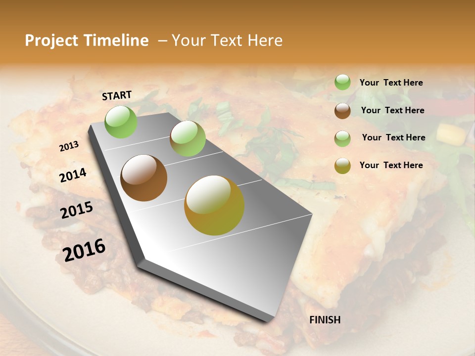 A Plate Of Lasagna With A Salad On The Side PowerPoint Template
