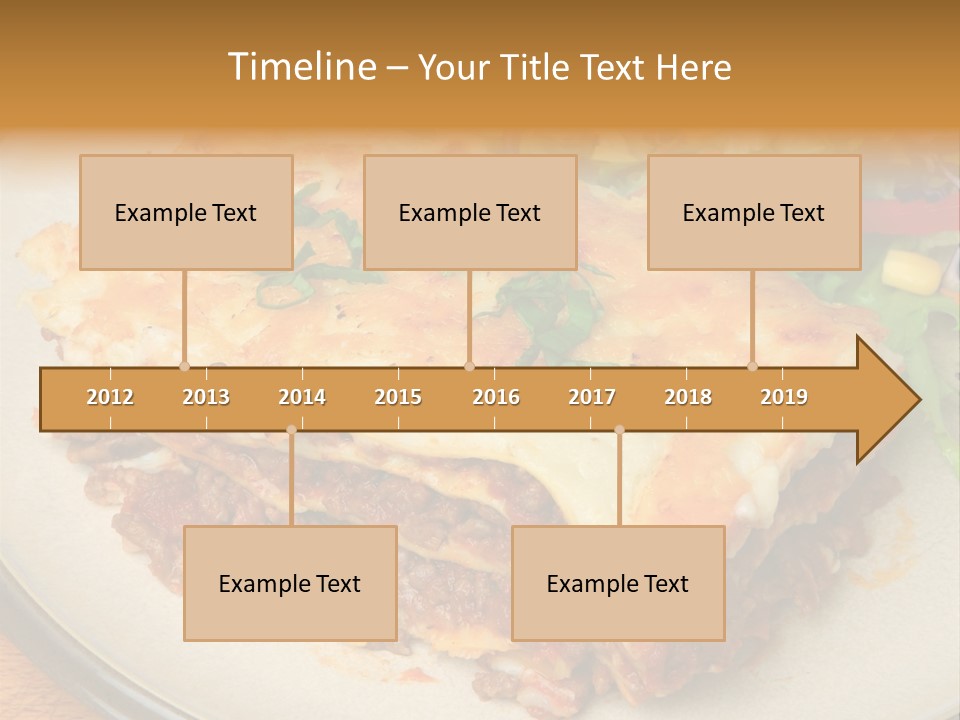 A Plate Of Lasagna With A Salad On The Side PowerPoint Template
