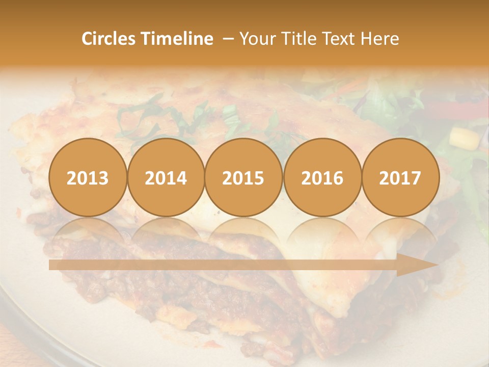 A Plate Of Lasagna With A Salad On The Side PowerPoint Template