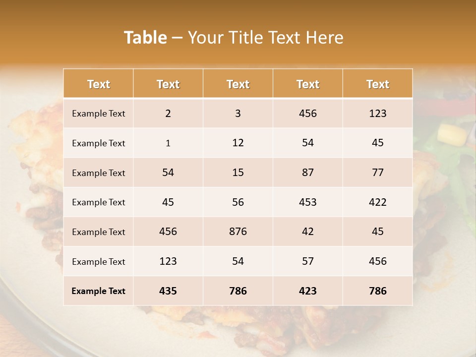A Plate Of Lasagna With A Salad On The Side PowerPoint Template