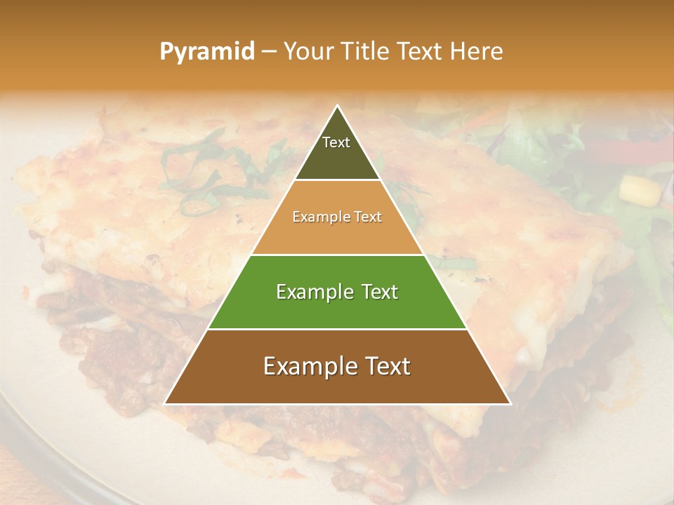 A Plate Of Lasagna With A Salad On The Side PowerPoint Template
