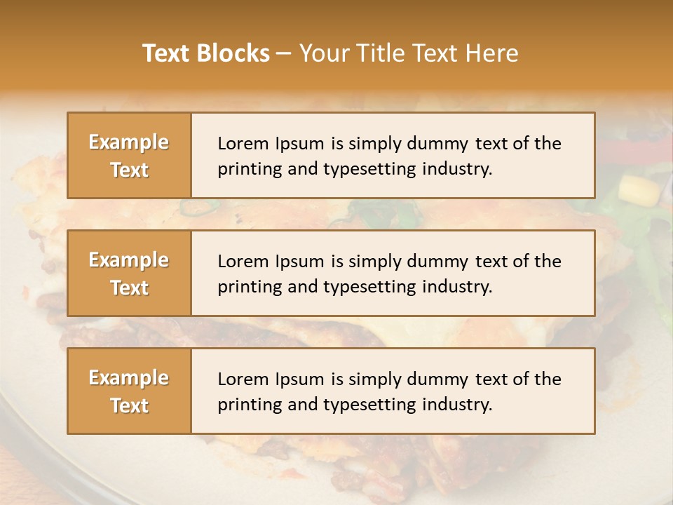 A Plate Of Lasagna With A Salad On The Side PowerPoint Template