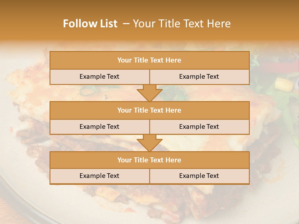 A Plate Of Lasagna With A Salad On The Side PowerPoint Template