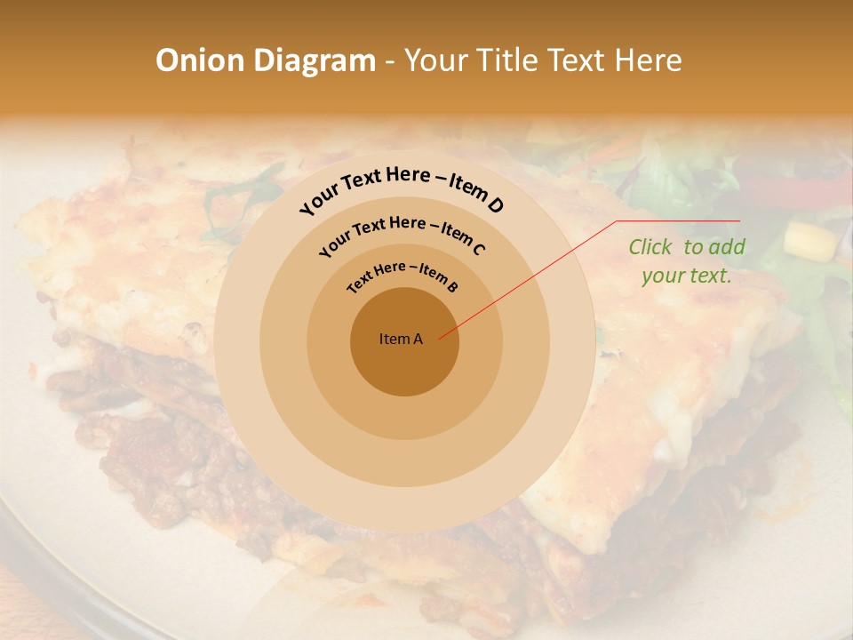 A Plate Of Lasagna With A Salad On The Side PowerPoint Template