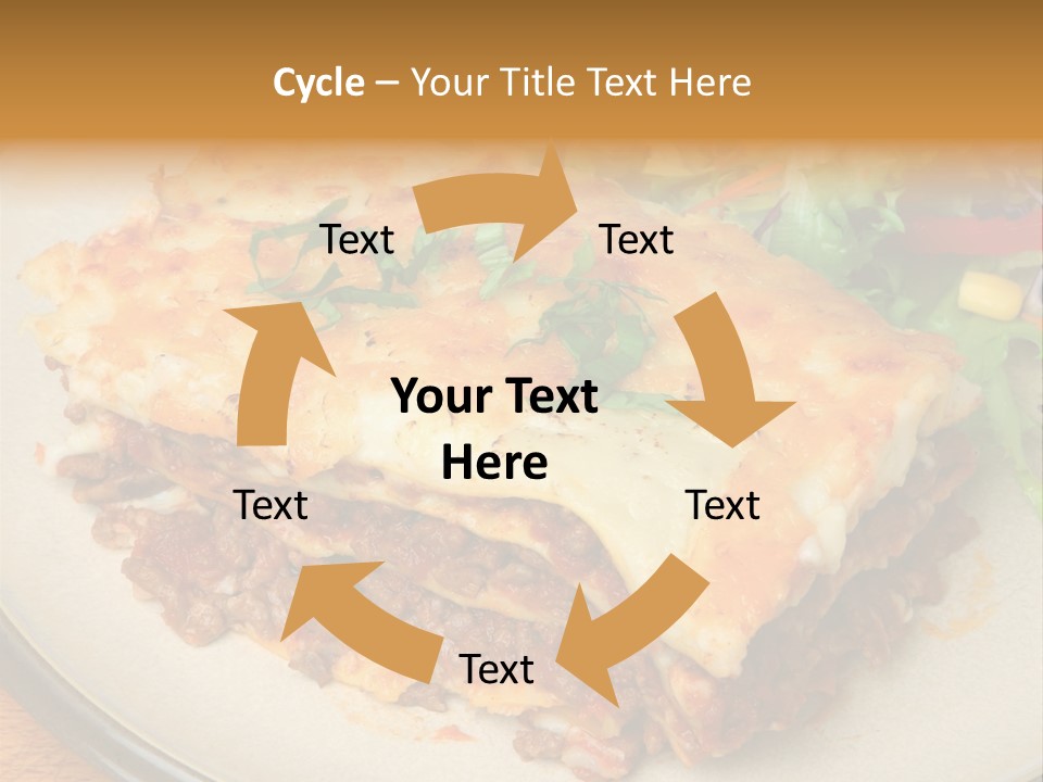 A Plate Of Lasagna With A Salad On The Side PowerPoint Template