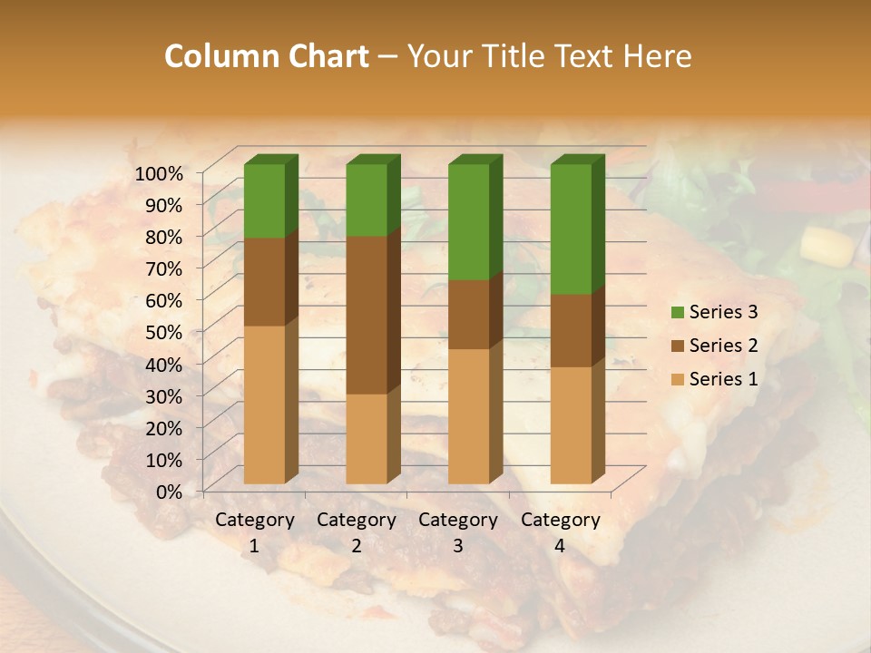 A Plate Of Lasagna With A Salad On The Side PowerPoint Template
