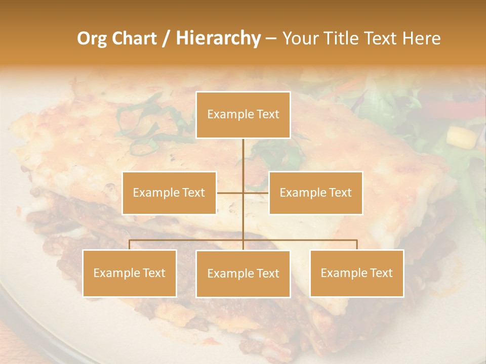 A Plate Of Lasagna With A Salad On The Side PowerPoint Template