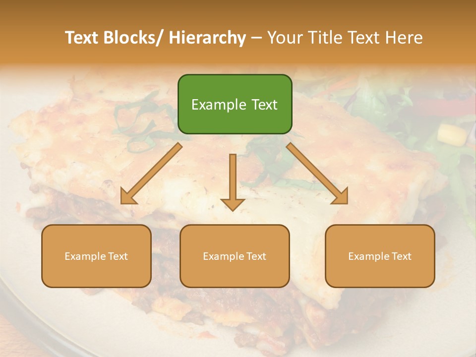 A Plate Of Lasagna With A Salad On The Side PowerPoint Template