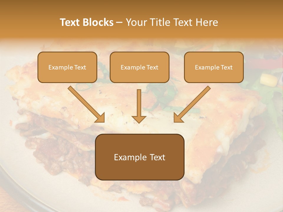 A Plate Of Lasagna With A Salad On The Side PowerPoint Template