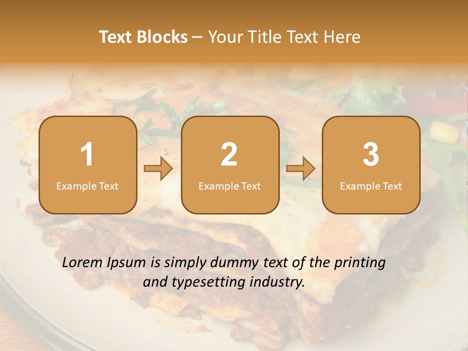 A Plate Of Lasagna With A Salad On The Side PowerPoint Template