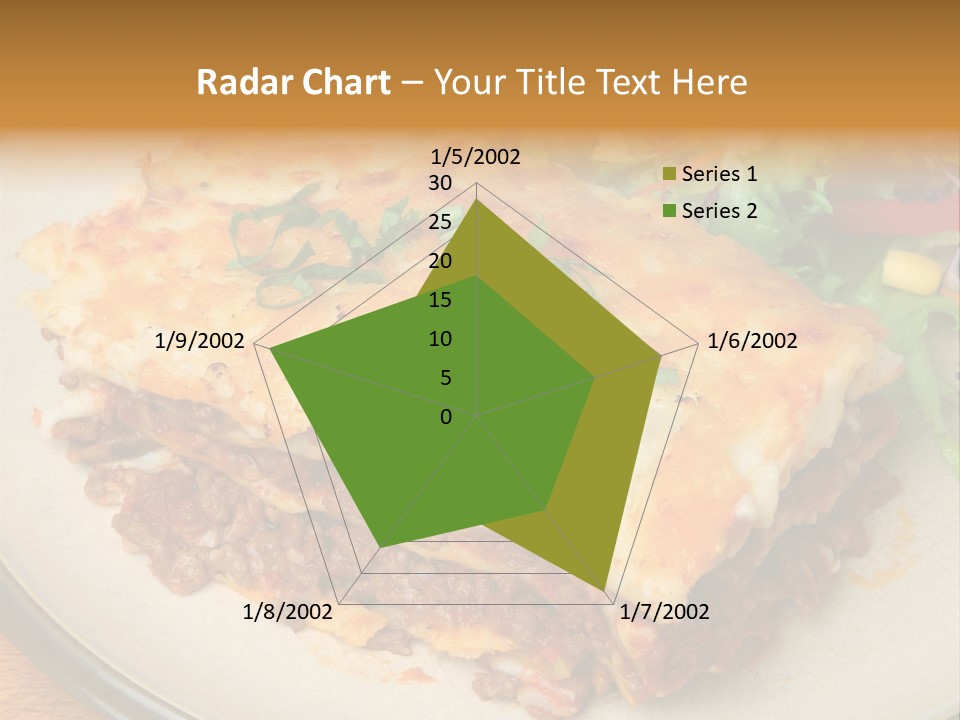 A Plate Of Lasagna With A Salad On The Side PowerPoint Template