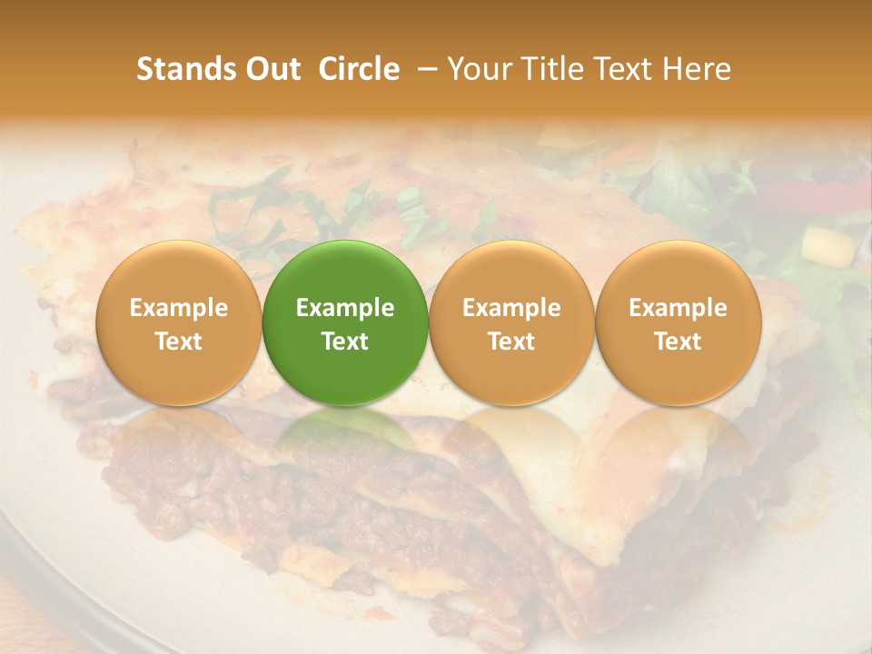 A Plate Of Lasagna With A Salad On The Side PowerPoint Template