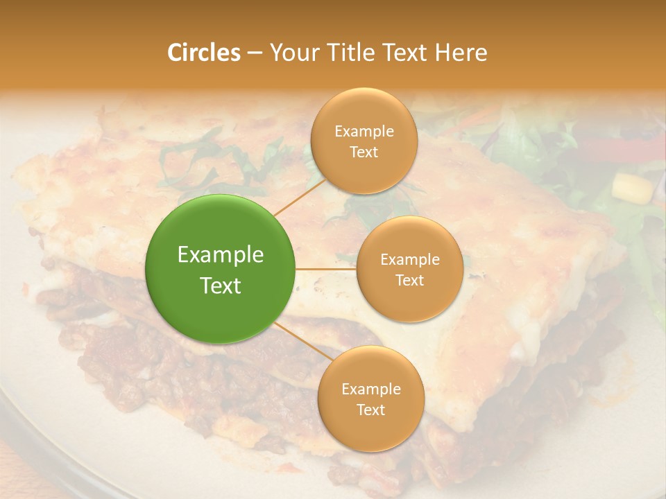 A Plate Of Lasagna With A Salad On The Side PowerPoint Template