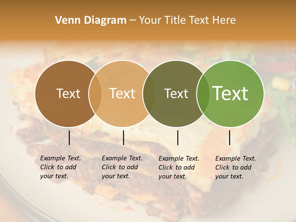 A Plate Of Lasagna With A Salad On The Side PowerPoint Template