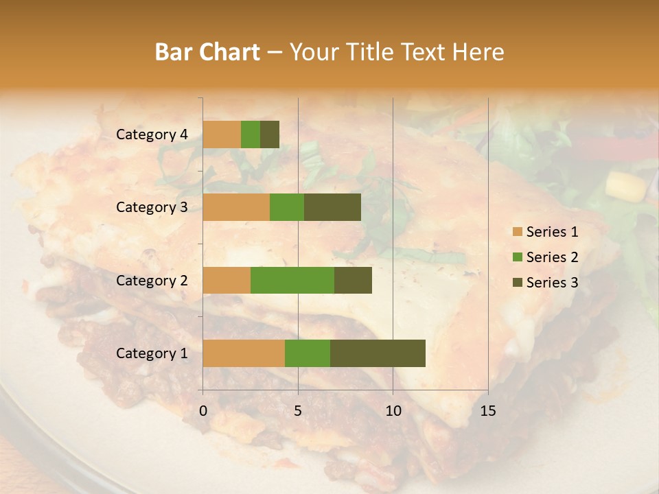 A Plate Of Lasagna With A Salad On The Side PowerPoint Template