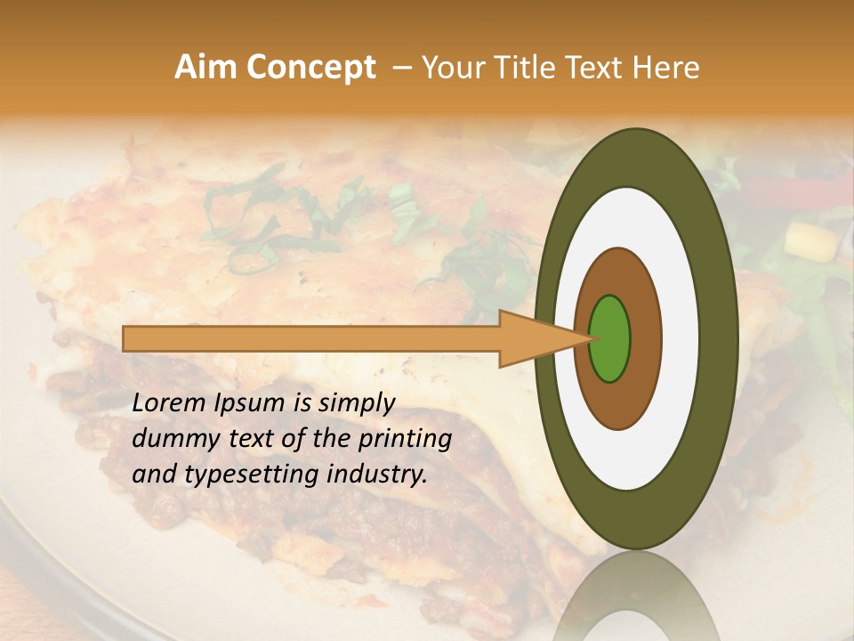 A Plate Of Lasagna With A Salad On The Side PowerPoint Template