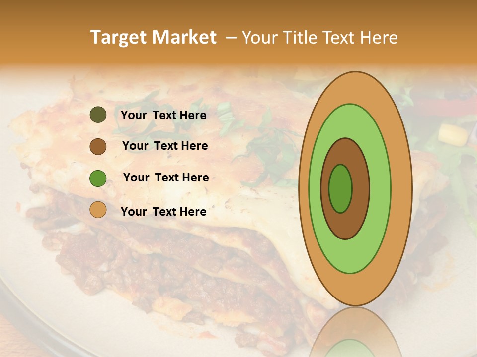 A Plate Of Lasagna With A Salad On The Side PowerPoint Template