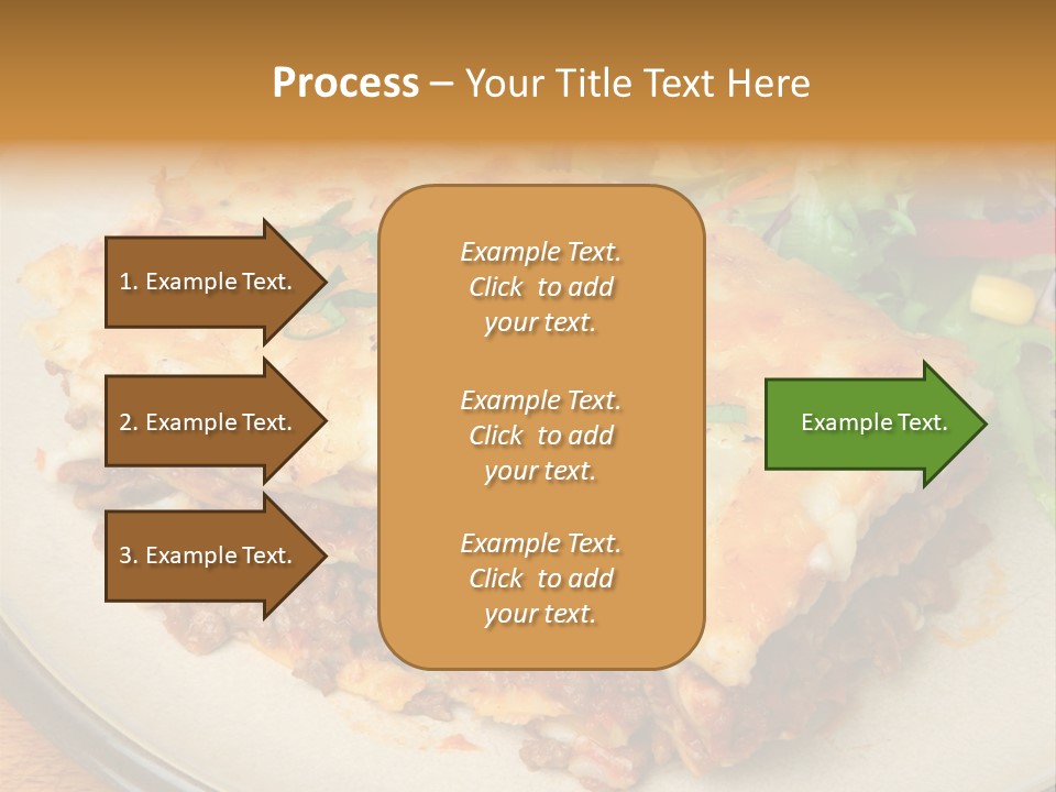 A Plate Of Lasagna With A Salad On The Side PowerPoint Template