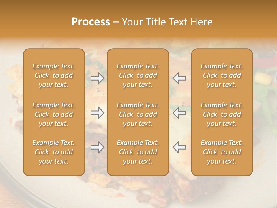 A Plate Of Lasagna With A Salad On The Side PowerPoint Template