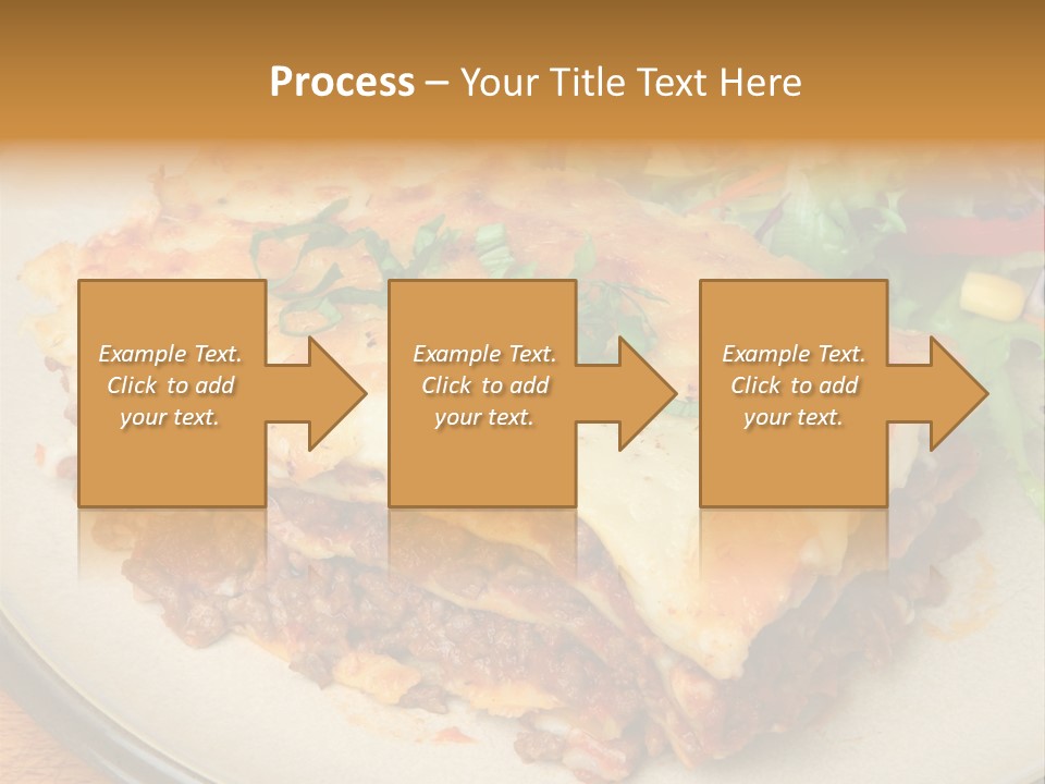 A Plate Of Lasagna With A Salad On The Side PowerPoint Template