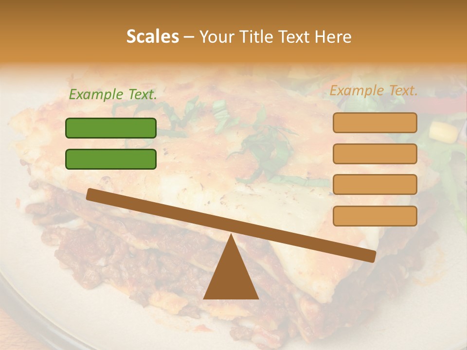 A Plate Of Lasagna With A Salad On The Side PowerPoint Template