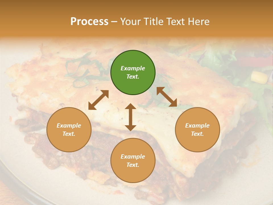 A Plate Of Lasagna With A Salad On The Side PowerPoint Template