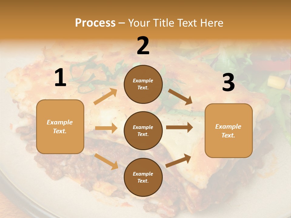 A Plate Of Lasagna With A Salad On The Side PowerPoint Template