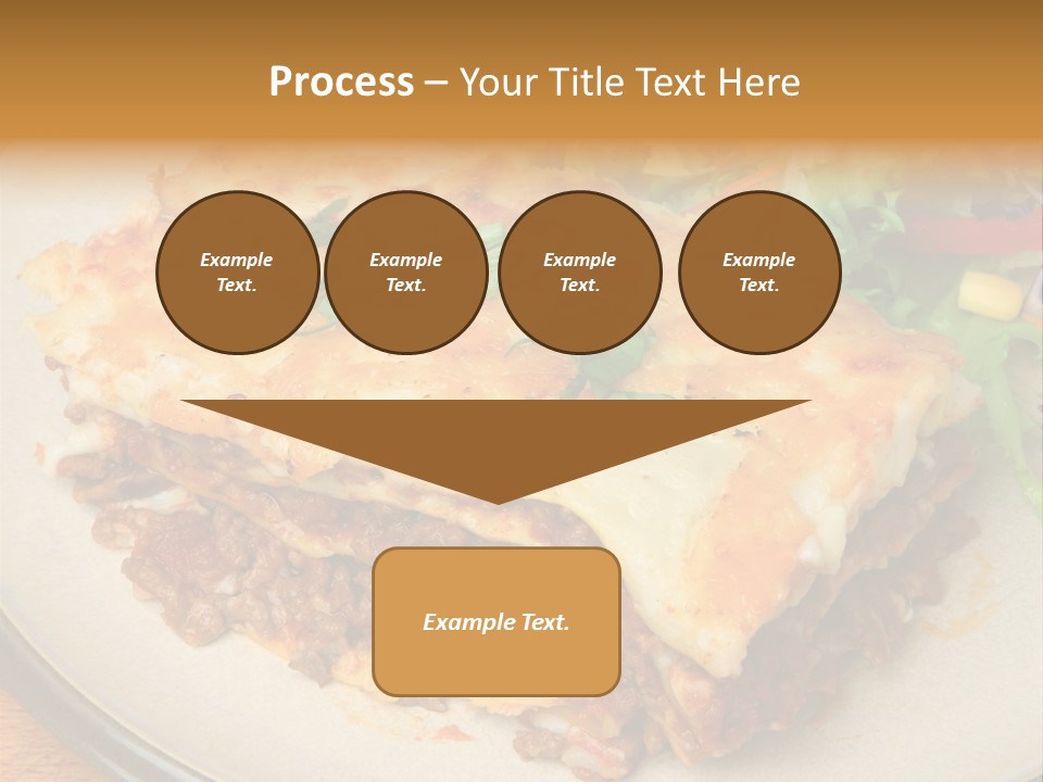A Plate Of Lasagna With A Salad On The Side PowerPoint Template