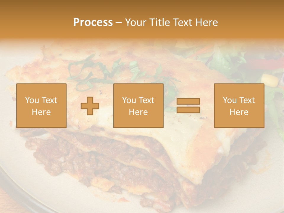A Plate Of Lasagna With A Salad On The Side PowerPoint Template